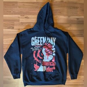Green Day American 🇺🇸 Idiot Black Hoodie Sweater
